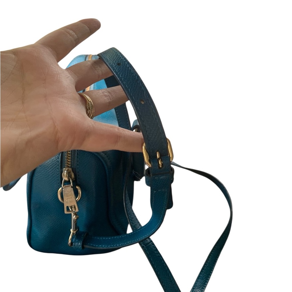 Coach Mini Benett Crossbody in Turquoise pebbled leather - Picture 12 of 13